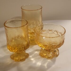 Vtg‎ Tiffin Franciscan Madeira Cornsilk Yellow Glassware Setting (3 Pieces)
